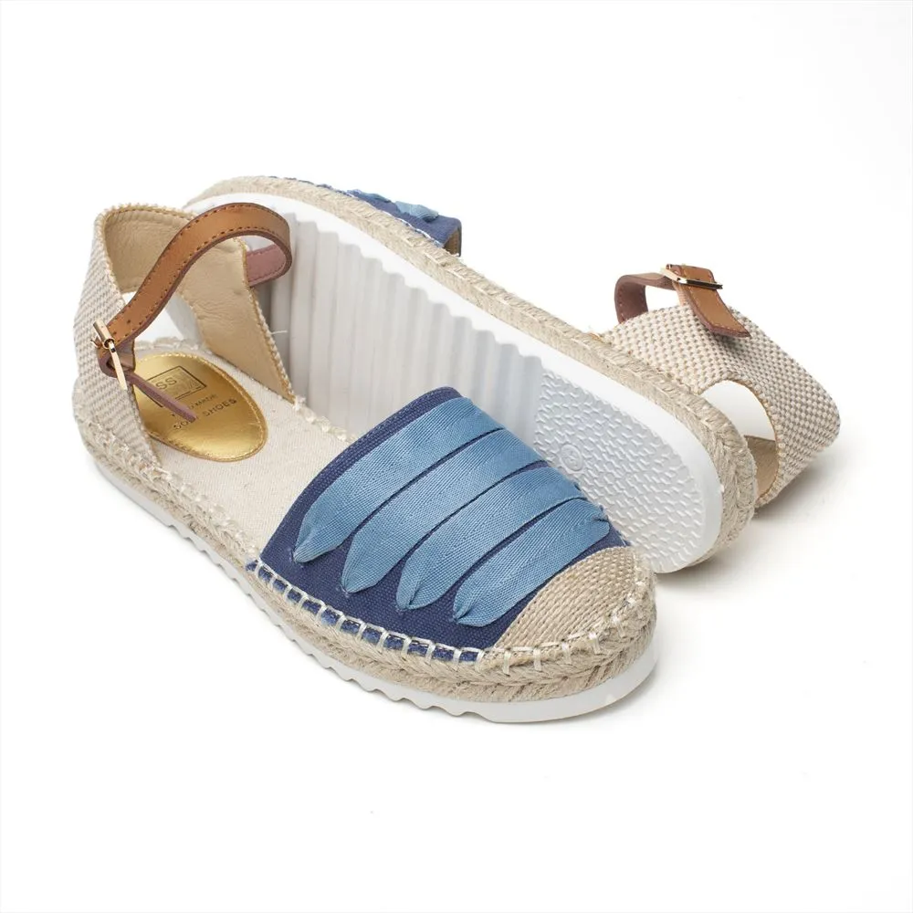 Alpargatas Esparto Mujer Azul Lazo