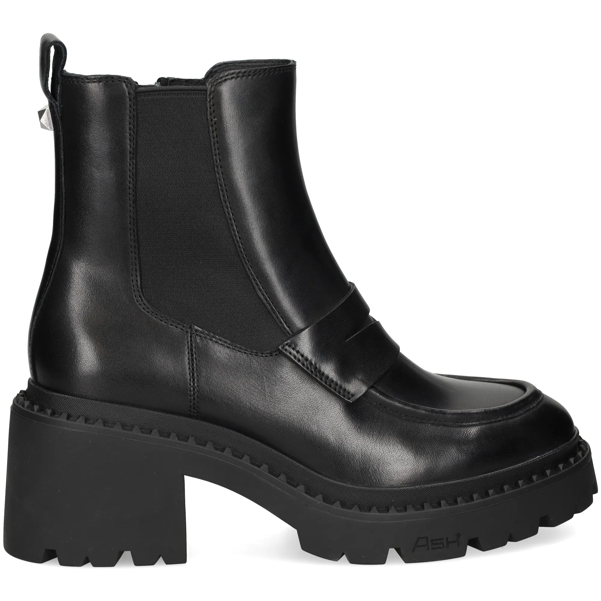 ASH Botines con tacón de Mujer 001 NEGRO
