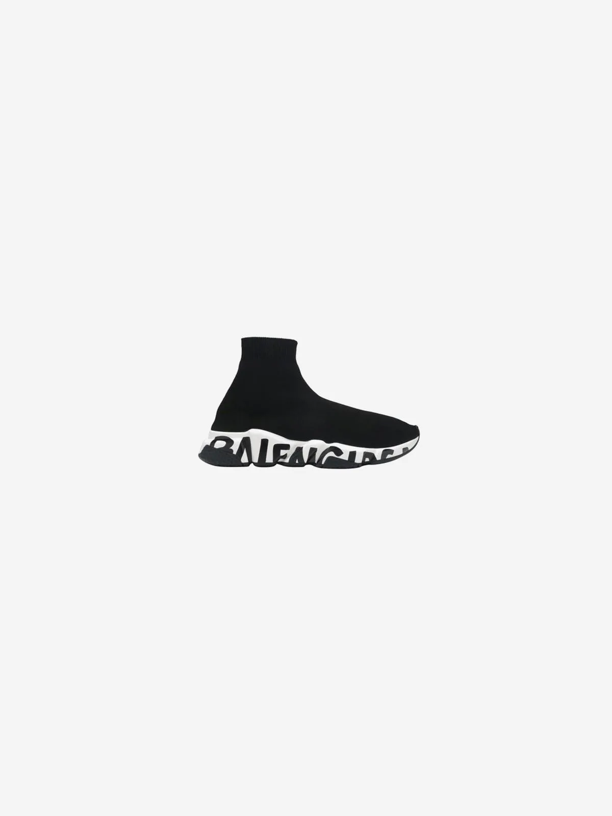 BALENCIAGA SPEED TRAINER GRAFFITI BLACK WHITE