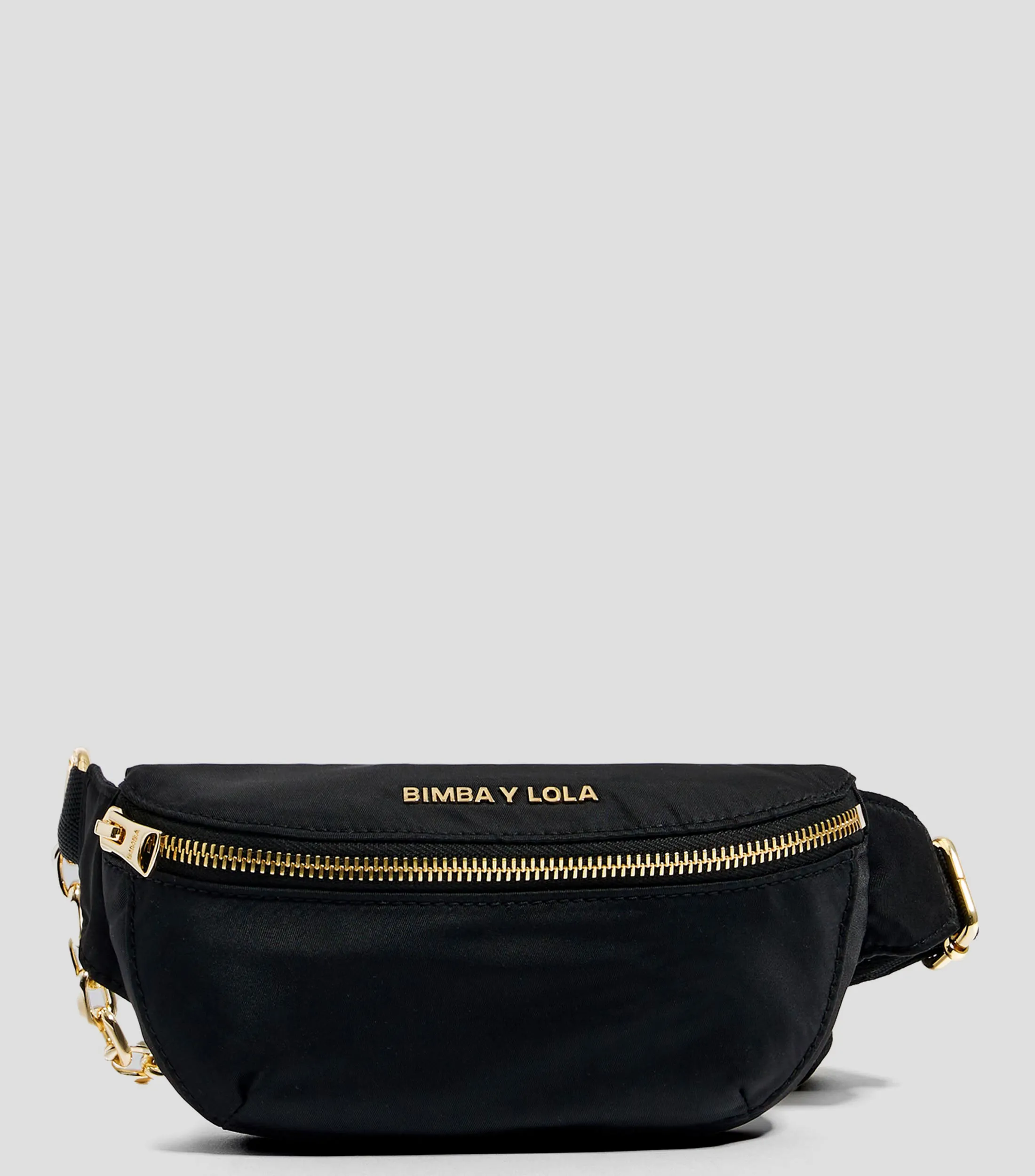 Bimba y Lola Cangurera nylon negra Mujer