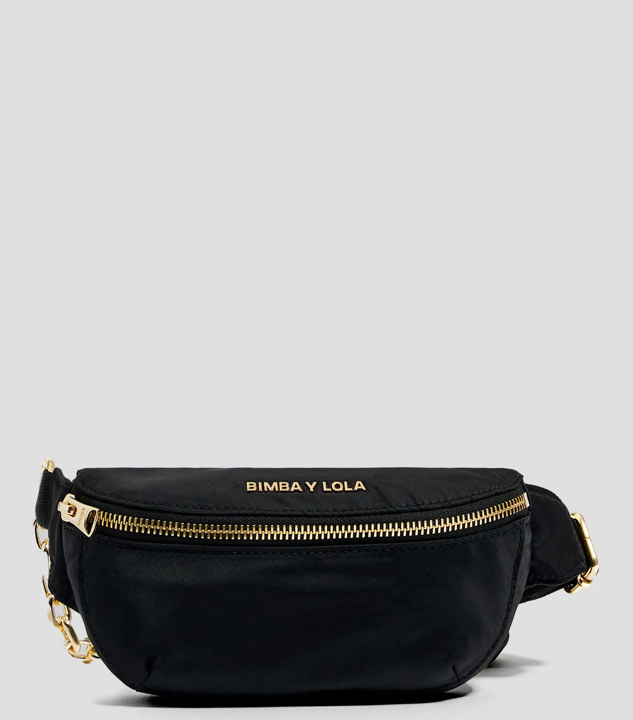 Bimba y Lola Cangurera nylon negra Mujer