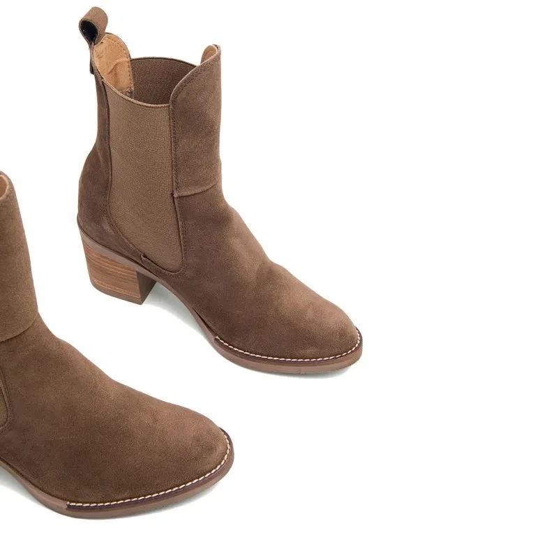 BOTINES DE TACÓN MOKA CON ELÁSTICOS NINET