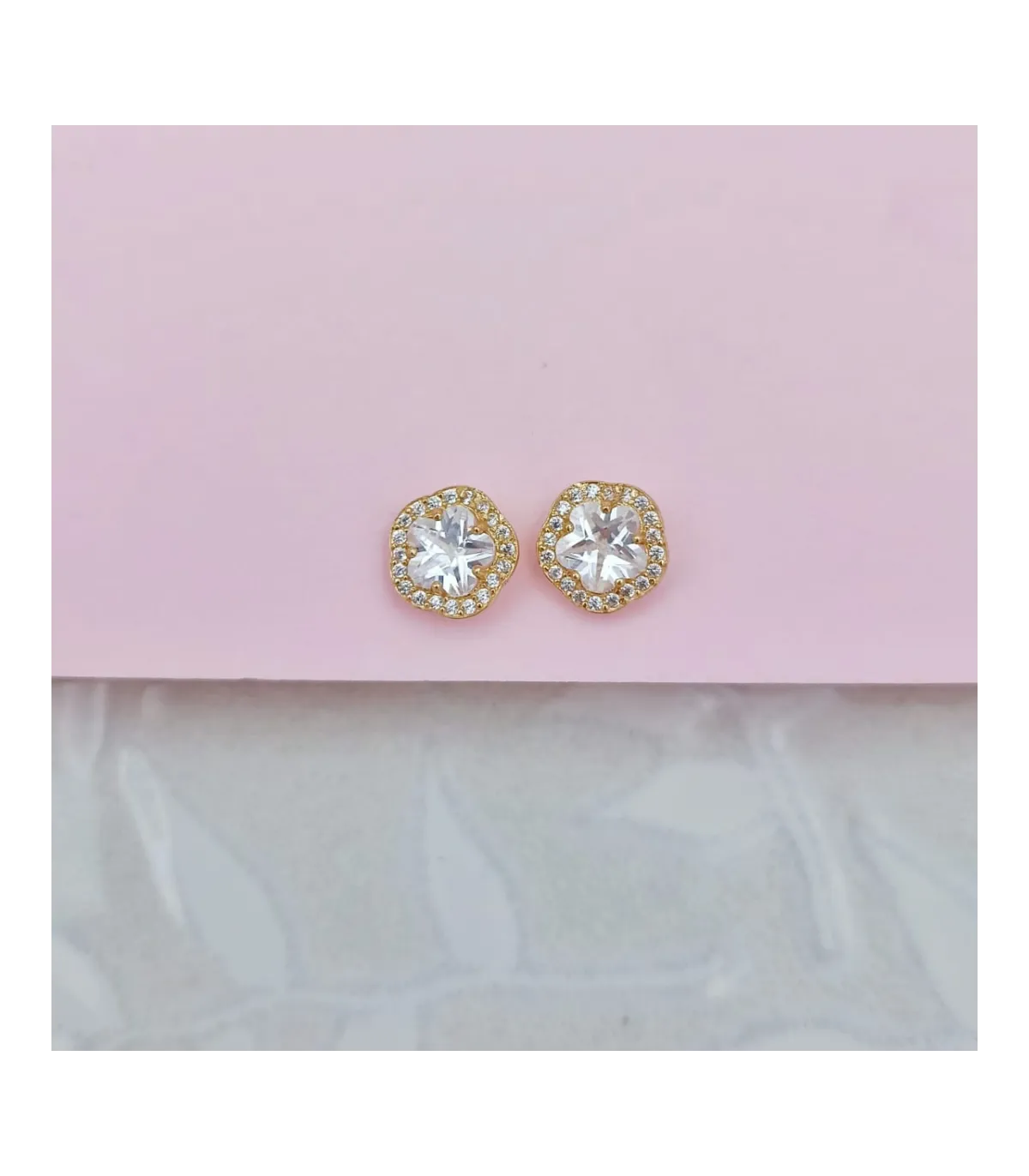Boucles d'oreilles Celia Zircon 18 Carats