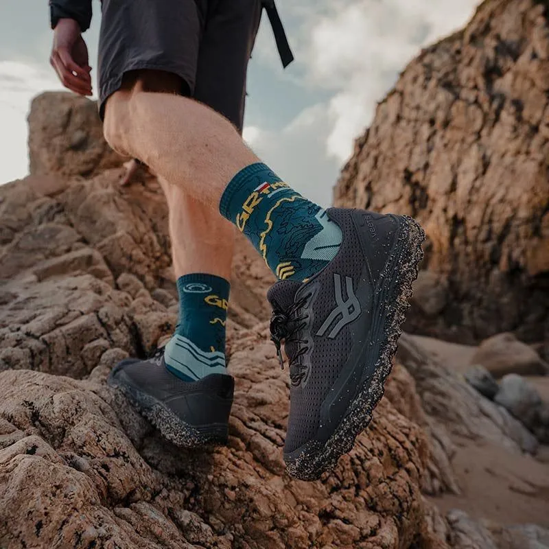 CALCETINES BV SPORT SOCQUETTE TREK GR "HIGH  POLYAMIDE" GRTMB (AZULAMARILLO)