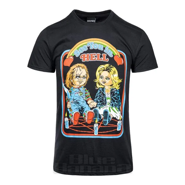 Camiseta oficial de Chucky Nos vemos en el infierno (negra)