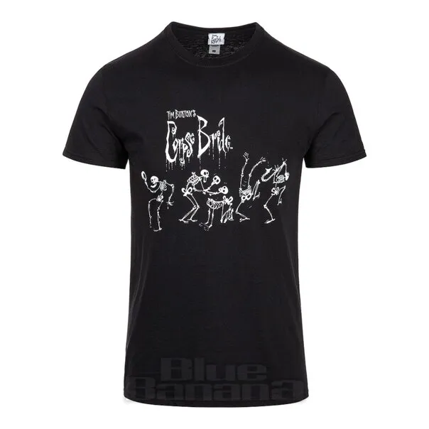 Camiseta oficial de Corpse Bride Skeleton Band (negra)