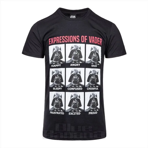 Camiseta oficial de Star Wars Expressions Of Vader (negra)
