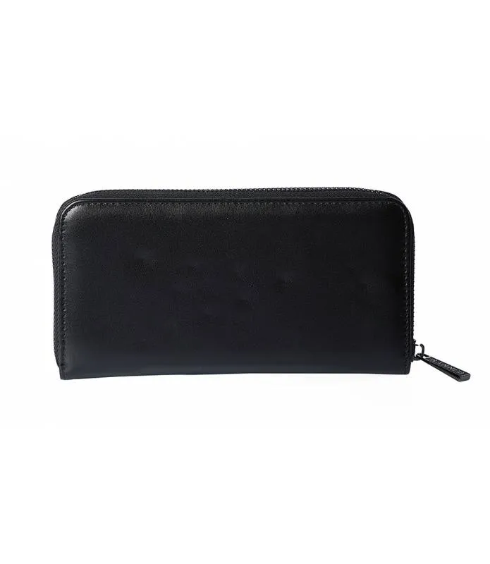 Cartera Monedero Alargada Negra Darkest Love Mano Cremallera BANNED WT41107