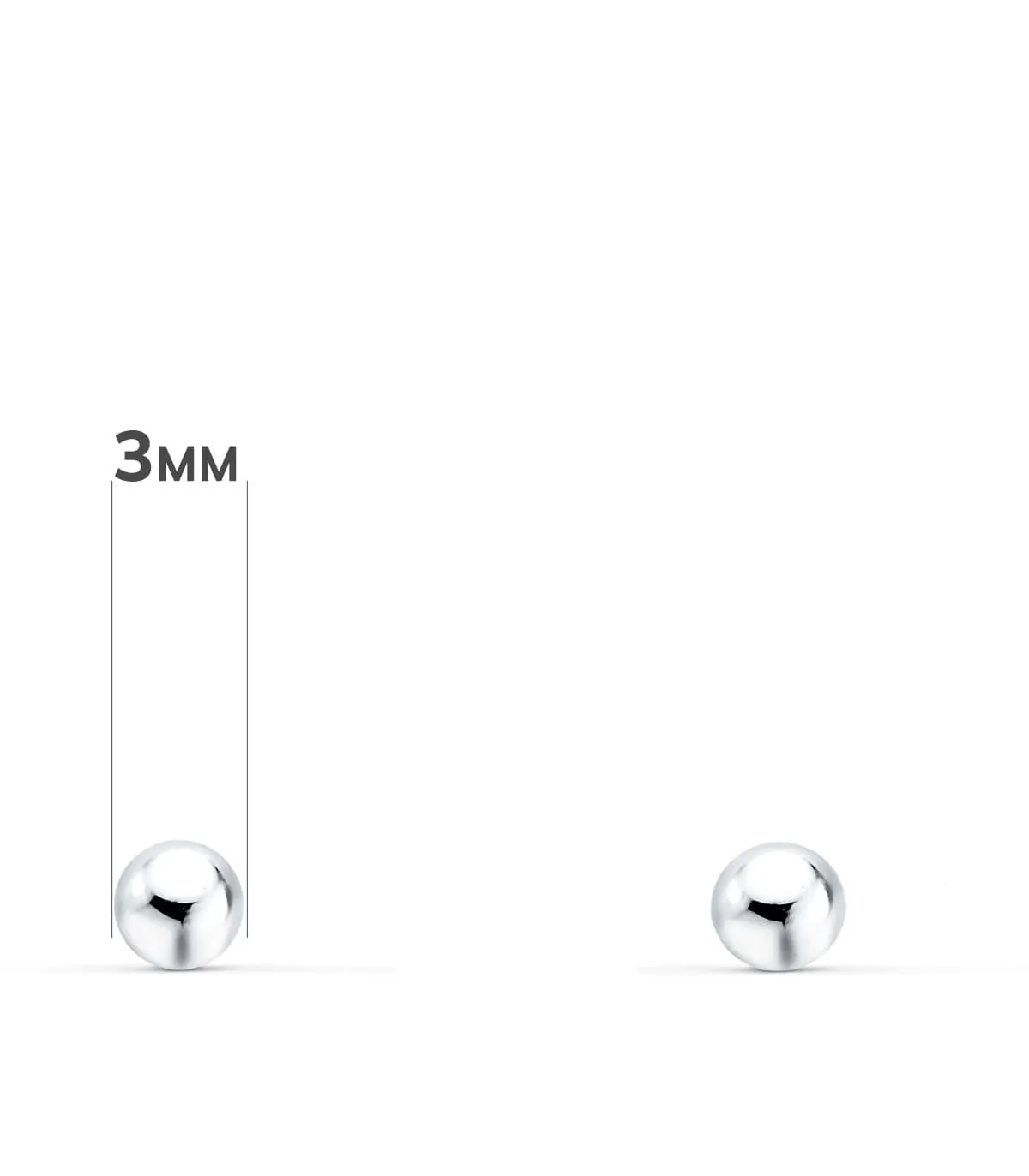 Clous d'oreilles or blanc Emma 18 Carats