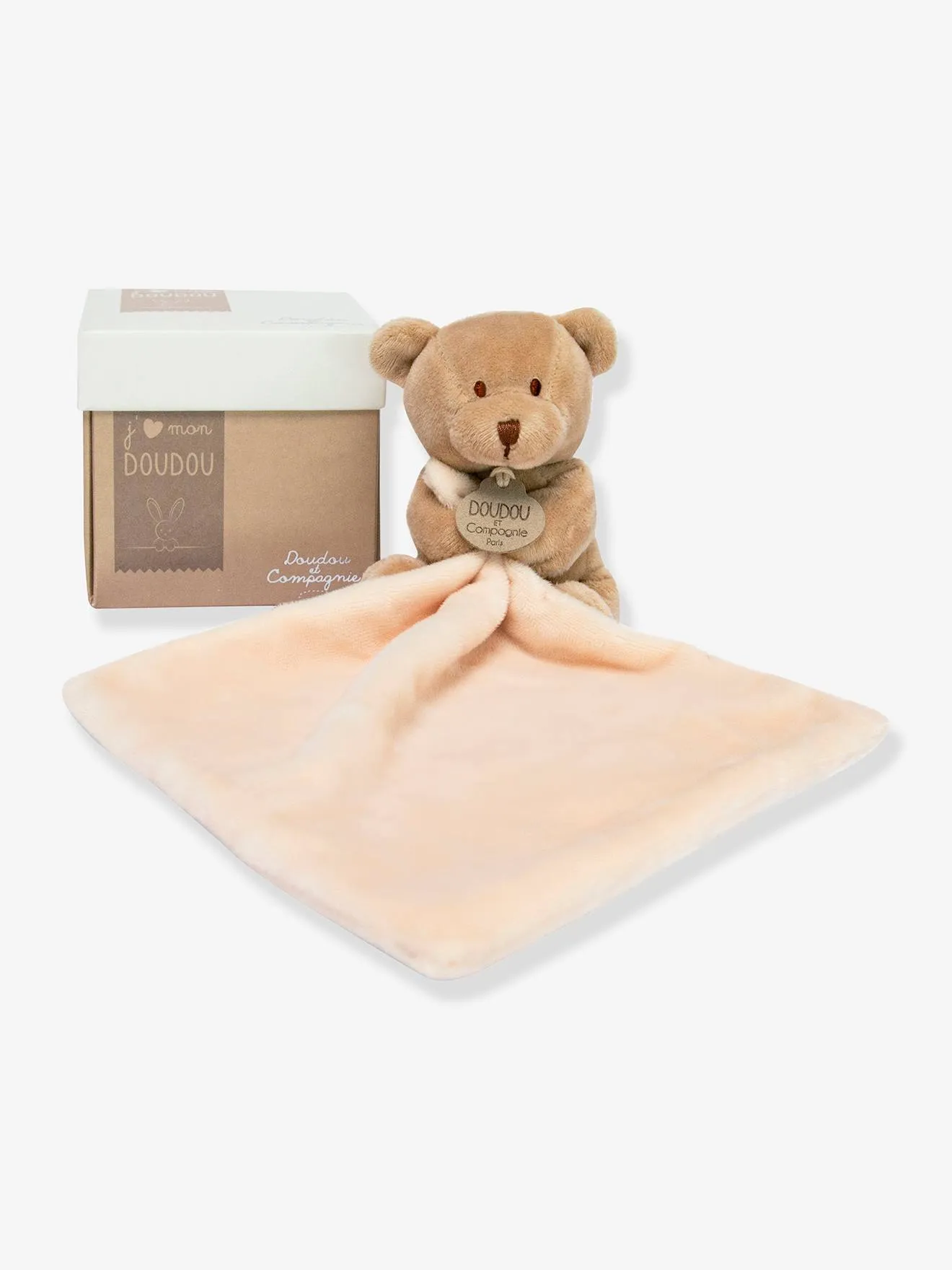 DOUDOU PAñUELO  10 CM  CAJA FLOR  DOUDOU ET COMPAGNIE