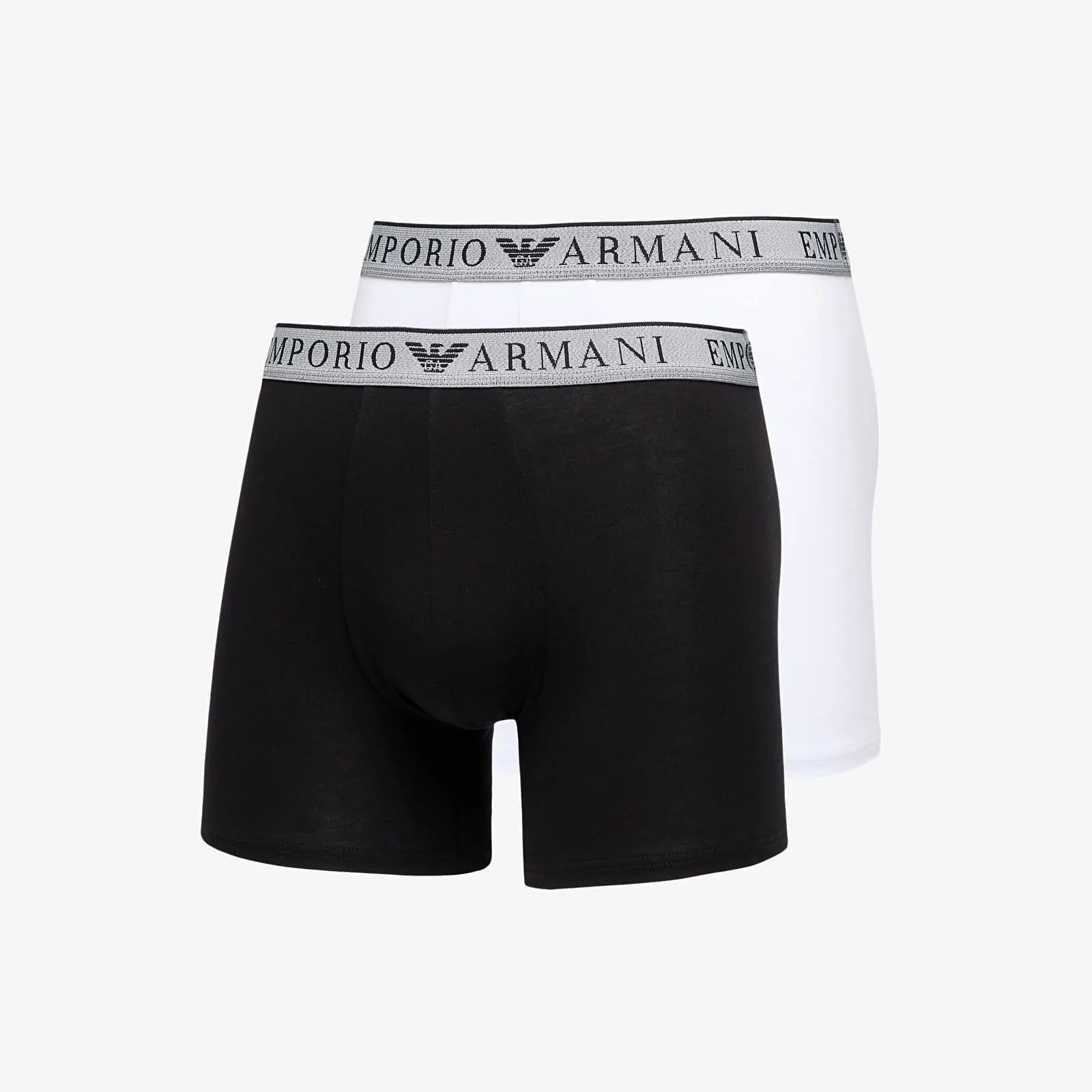 EMPORIO ARMANI EA7 MEN'S KNIT TRUNK 2PACK NERO/ BIANCO L
