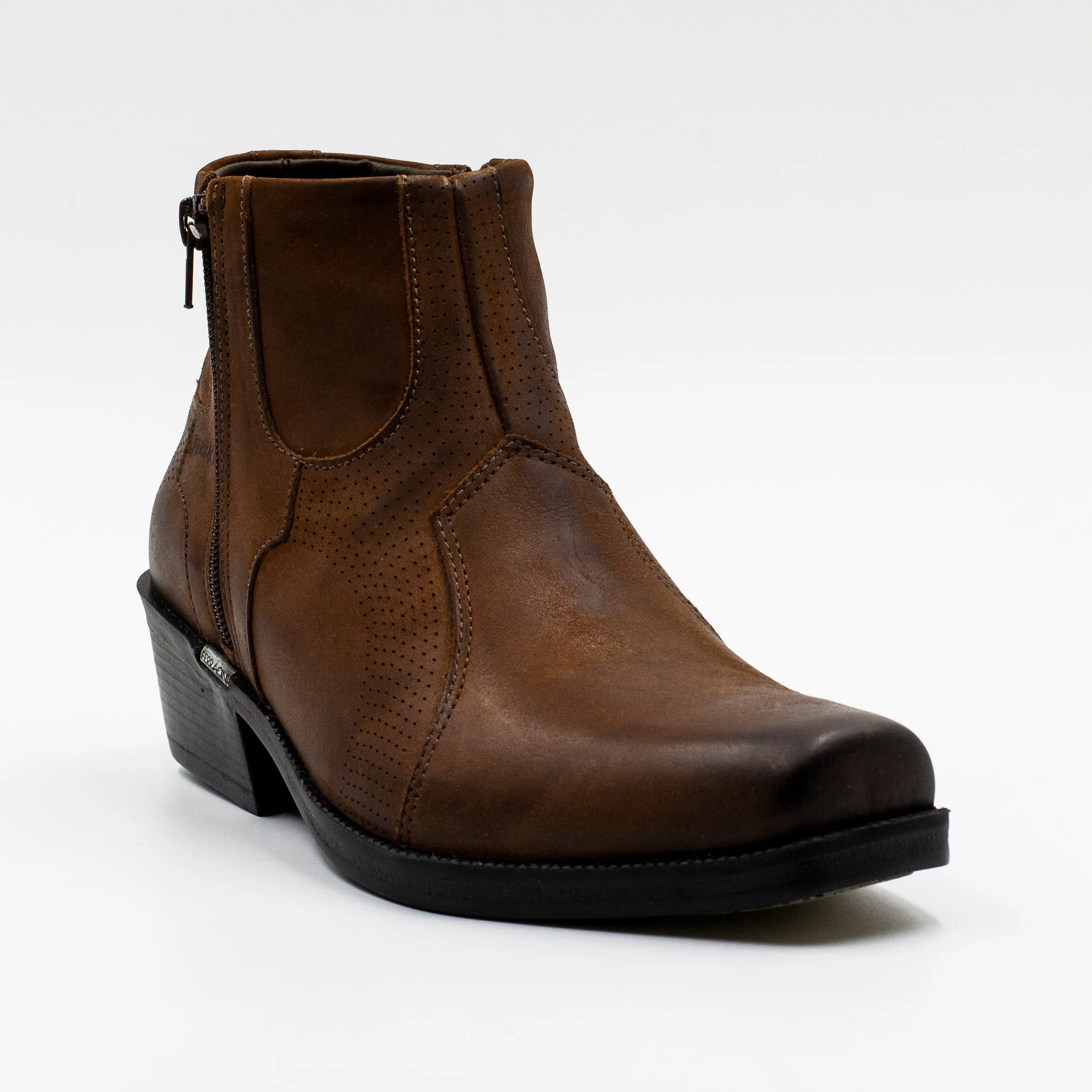 Ferracini Botin Hombre con Cierre color Café
