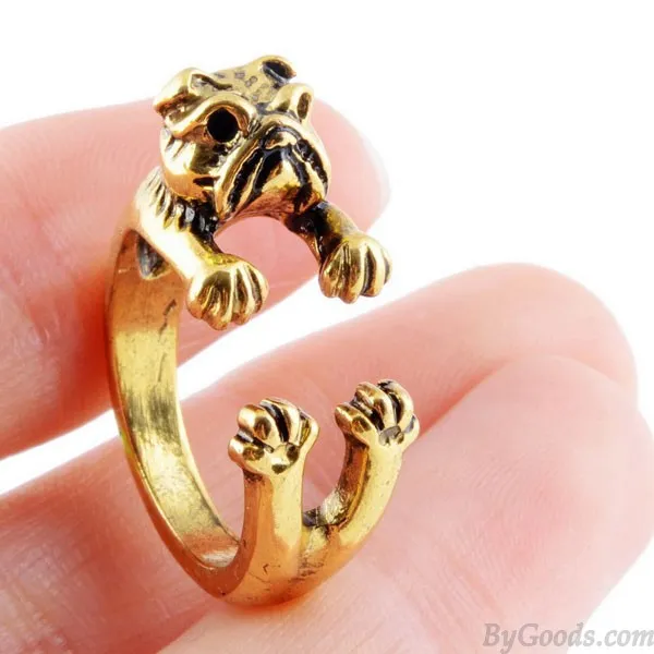 Hound Dog Alloy Animals Opening Ring