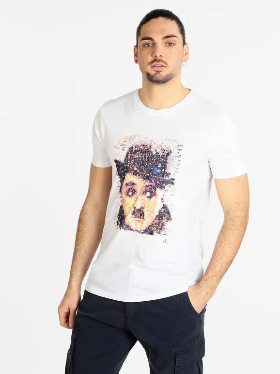 Johnny Looper Camiseta de hombre de manga corta con estampado