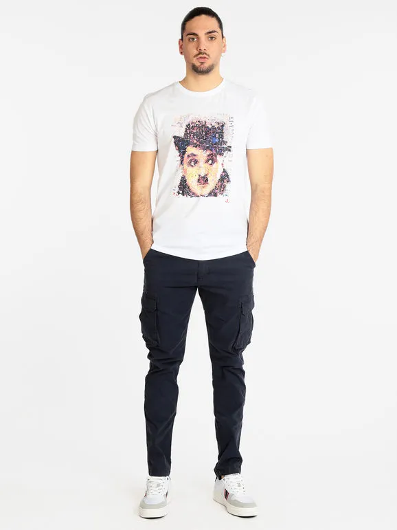 Johnny Looper Camiseta de hombre de manga corta con estampado