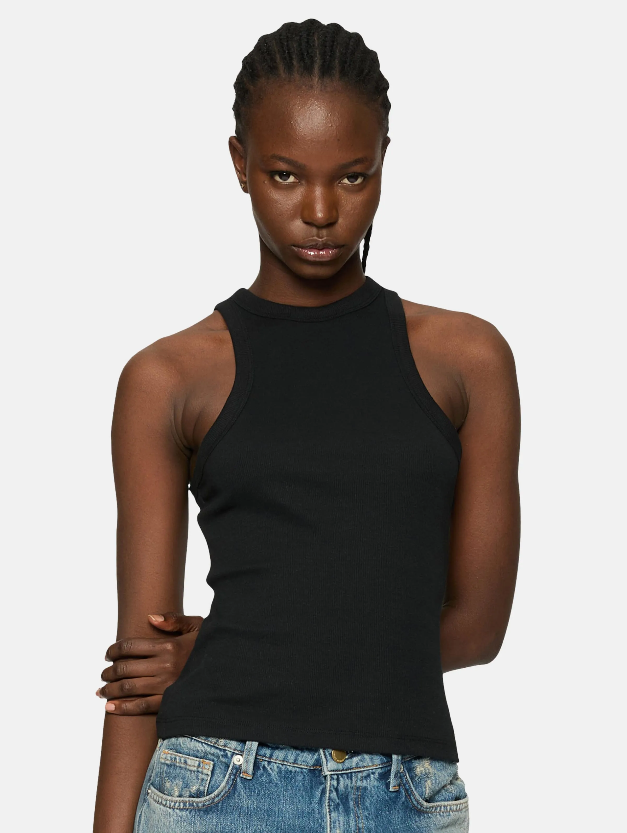  Ladies Racer Back Rib 2 Pack