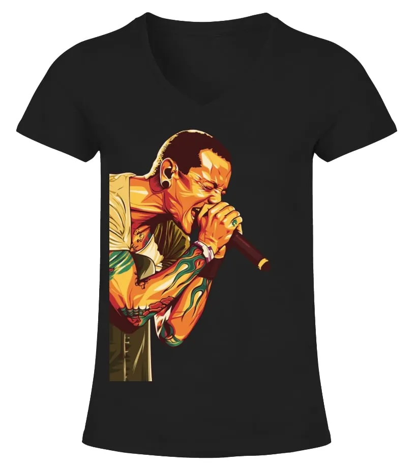 Linkin Park BK (25) Camiseta cuello pico Mujer