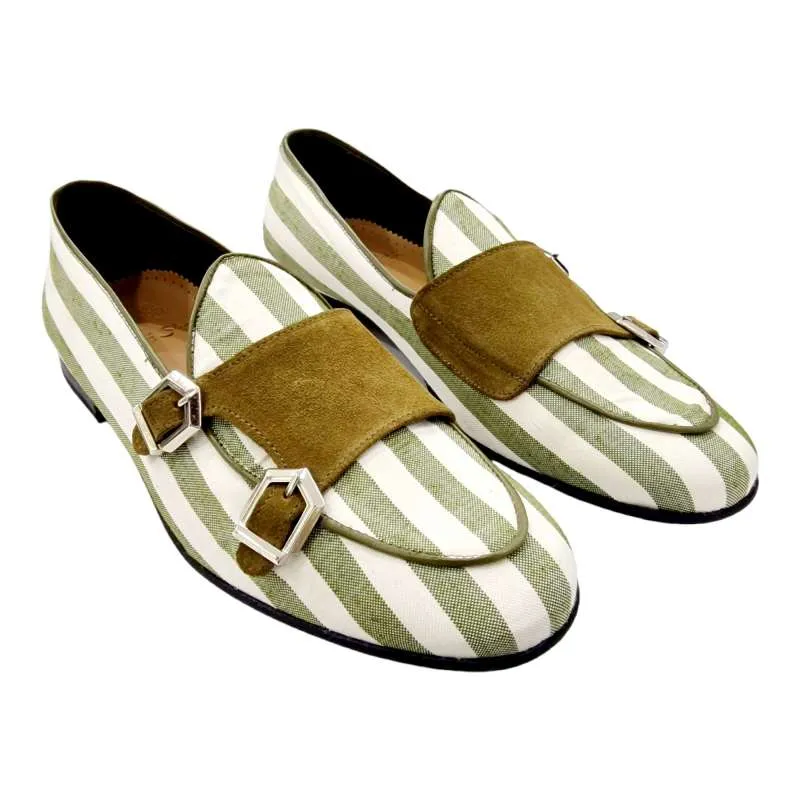 MOCASIN BELGA HOMBRE DOBLE MONK HEBILLAS KAKI