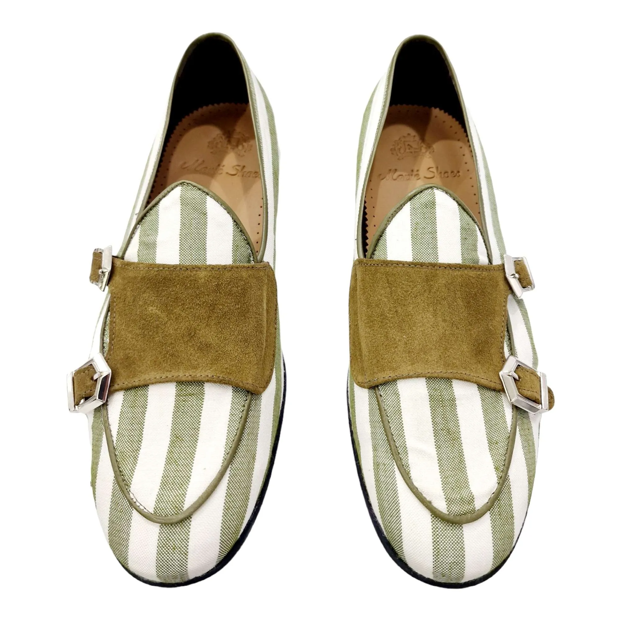 MOCASIN BELGA HOMBRE DOBLE MONK HEBILLAS KAKI