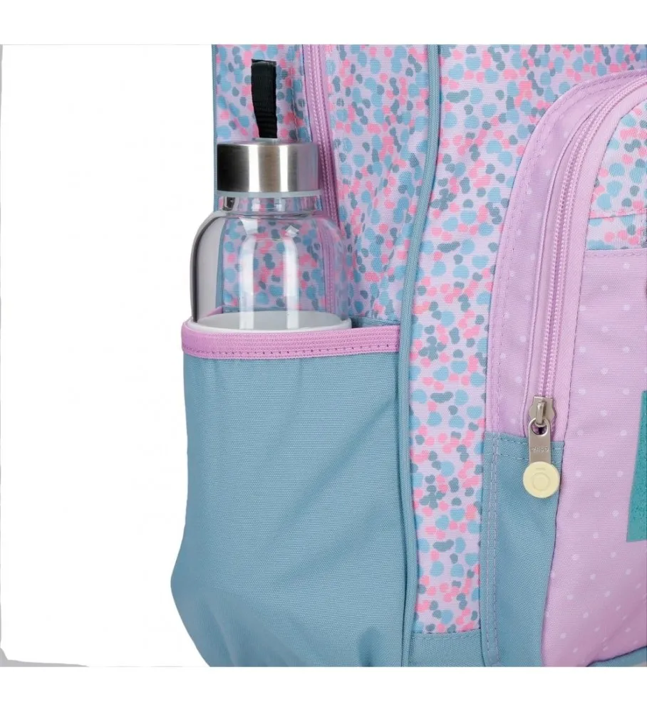 MOCHILA PORTA ORDENADOR ENSO CUTE GIRL DOS COMPARTIMENTOS LILA 32X42X14CM