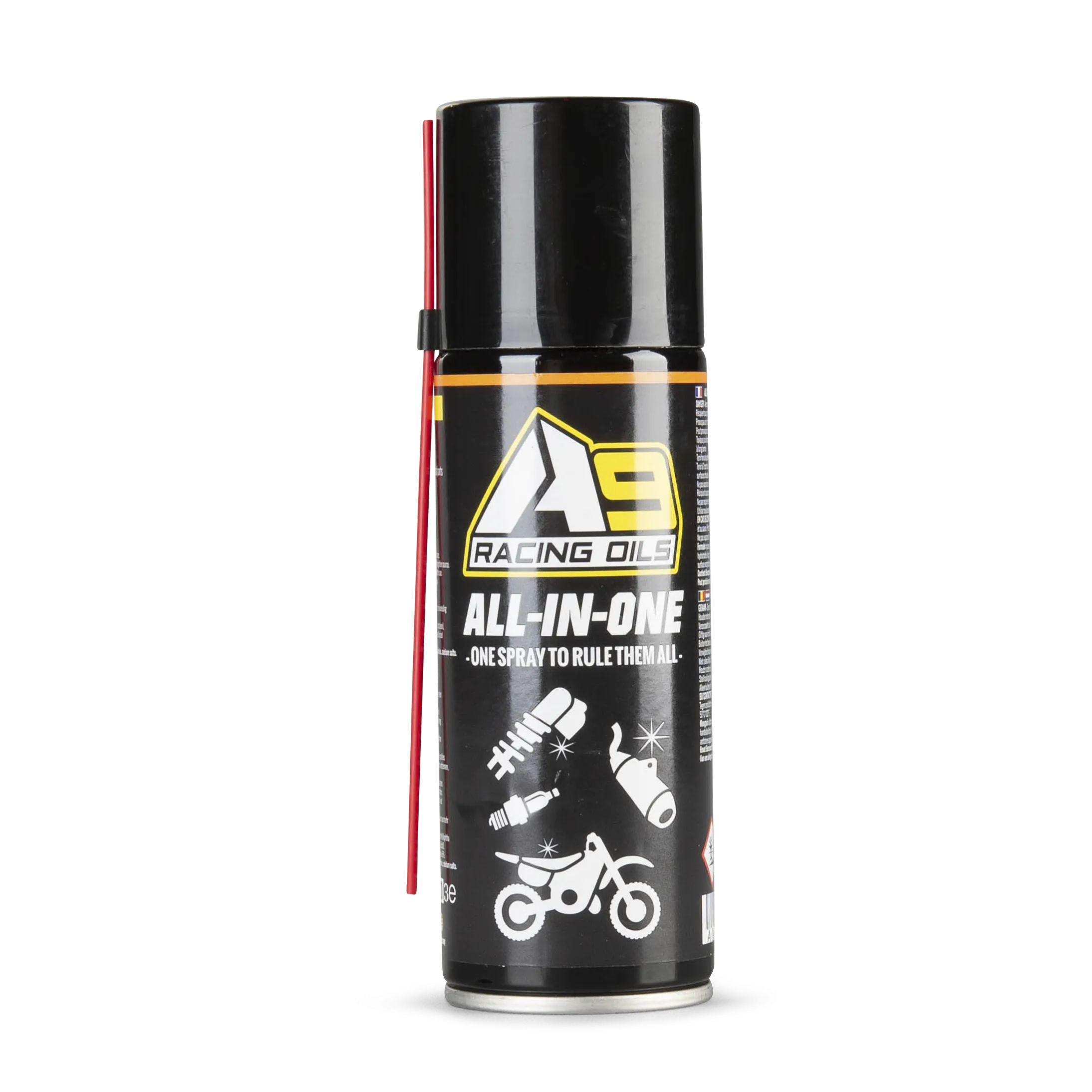 PACK3 ESPRáIS A9 RACING: LIMPIADOR DISCOS DE FRENO + ESPRAY SILICONA + ESPRAY ALLINONE