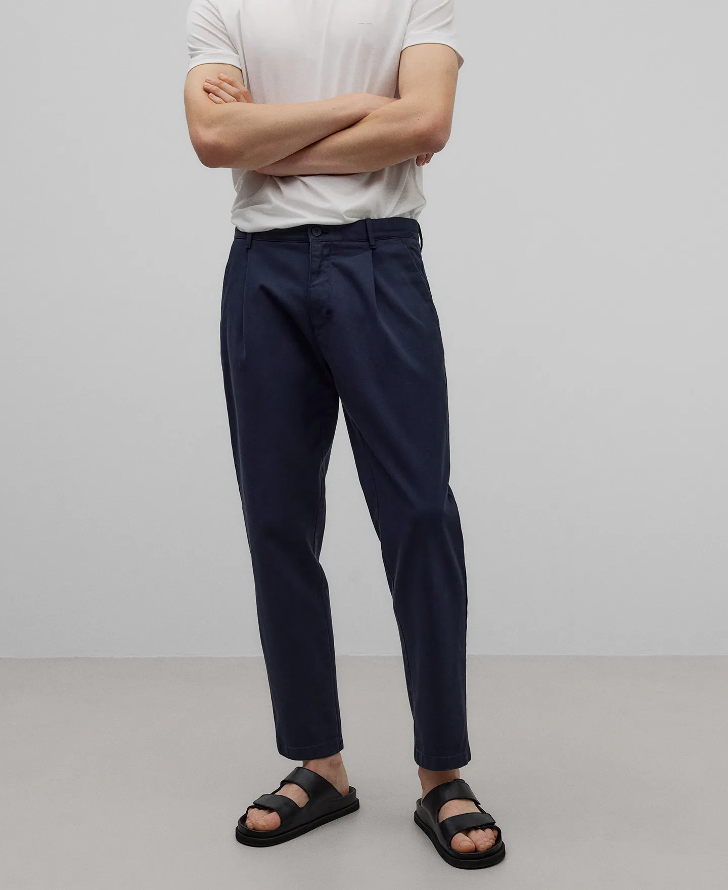 Pantalón chino sarga de algodón hombre