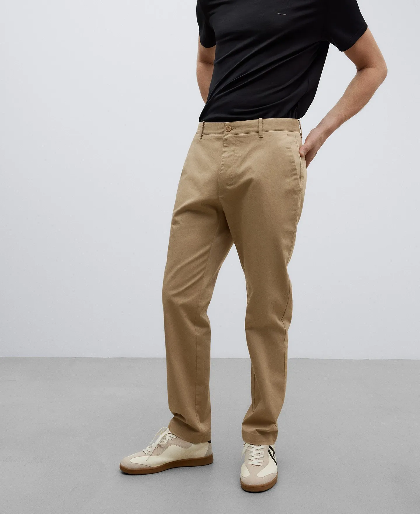 Pantalón chino twill de algodón hombre