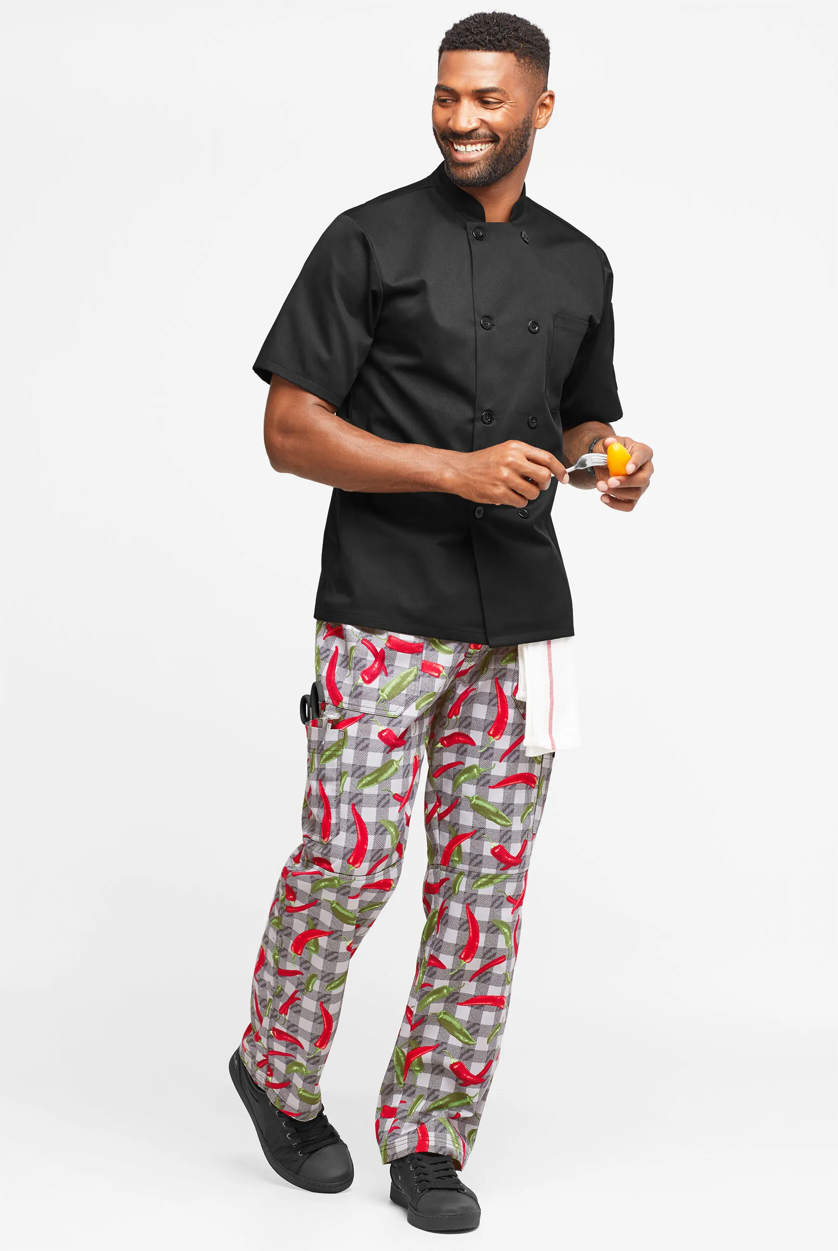 Pantalón de chef estampado UA CHEF™ Mixed Peppers con 7 bolsillos para hombre