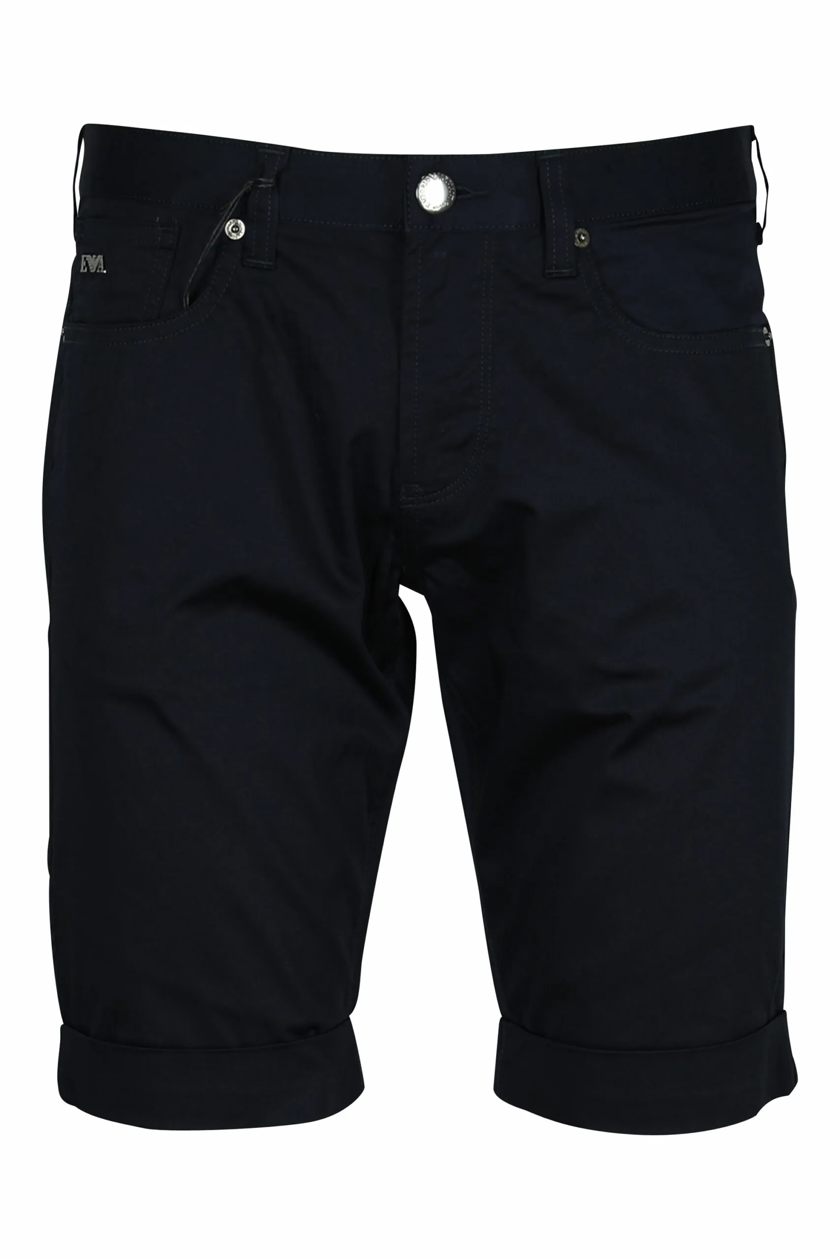 Pantalón corto azul oscuro con minilogo águila