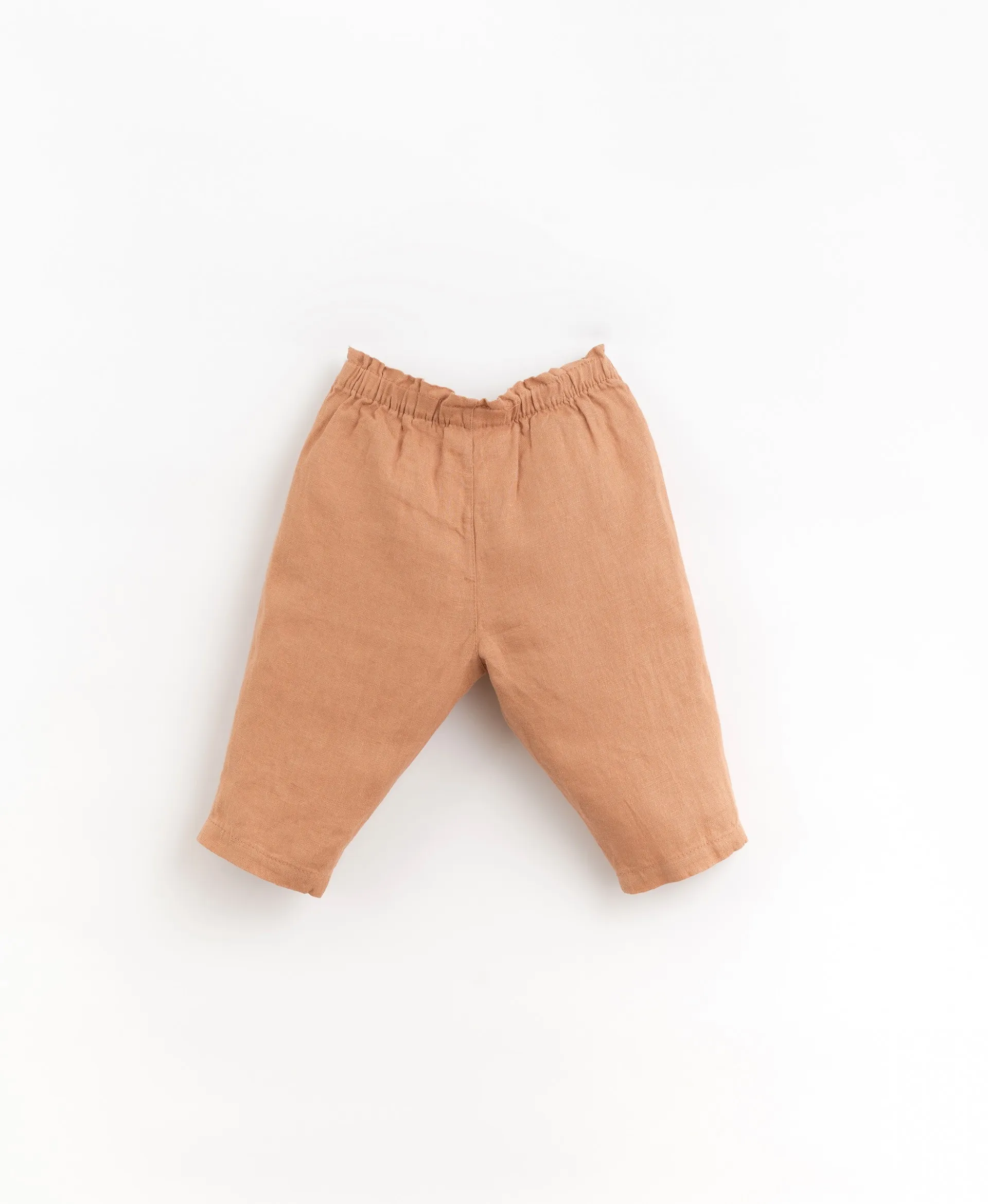 Pantalón de lino con cintura elástica y cordón de adorno | Organic Care