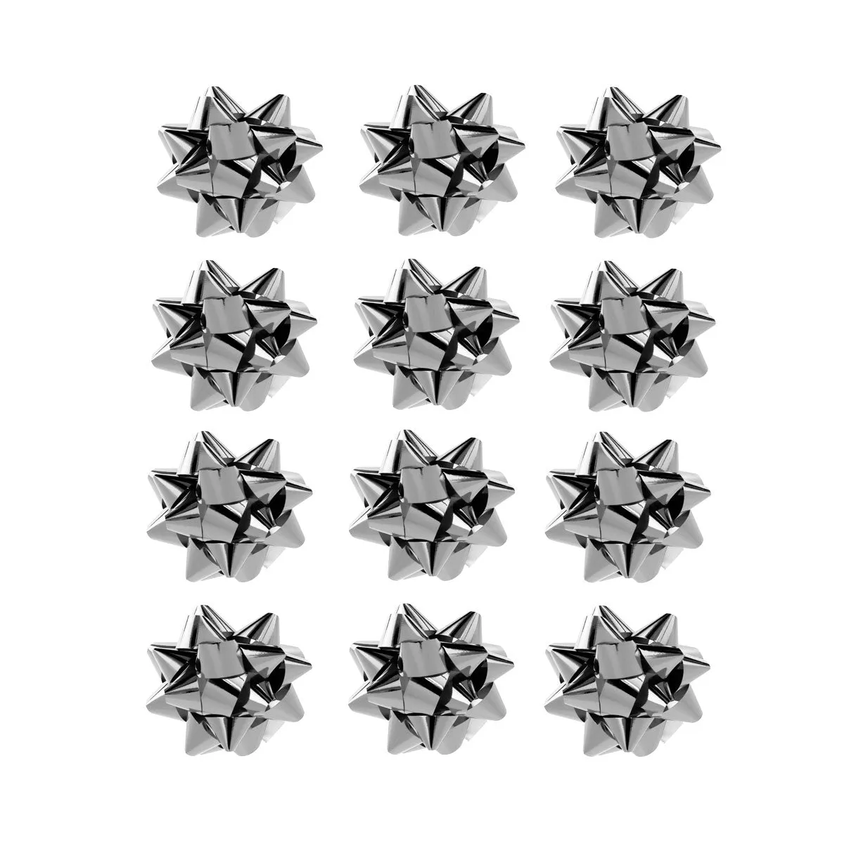 Paquete de Moos color Plata para Regalo, 12 piezas