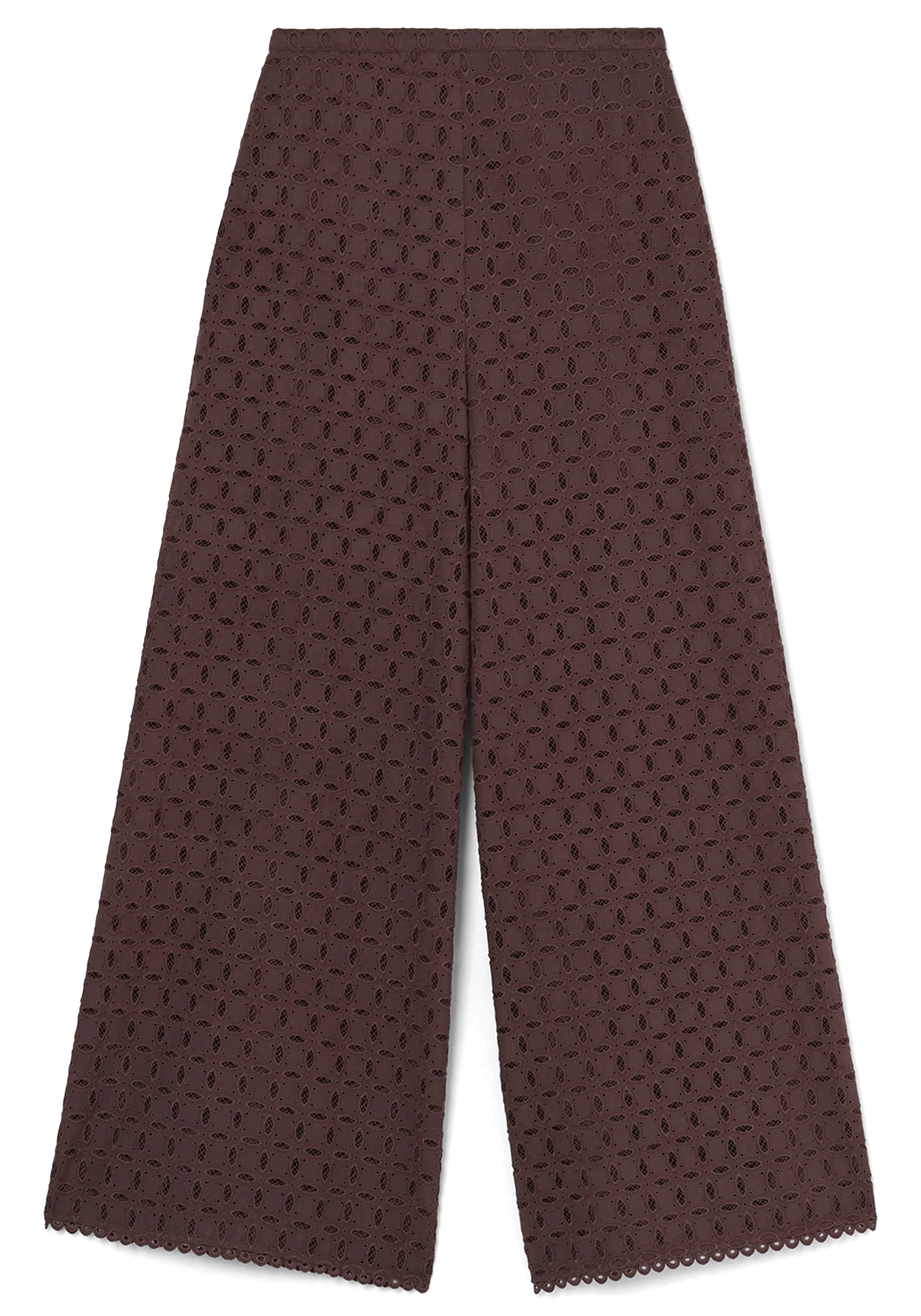 PAQUITA  PANTALóN ANCHO DE ALGODóN ORGáNICO EN MARRON