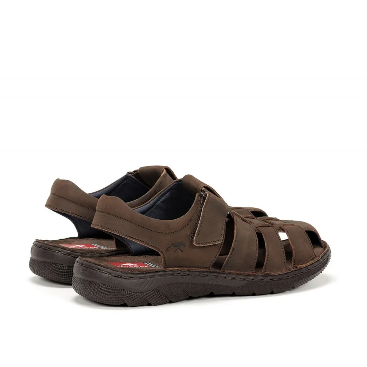 Sandalia para hombre Fluchos Keops en piel engrasada marrón F1754