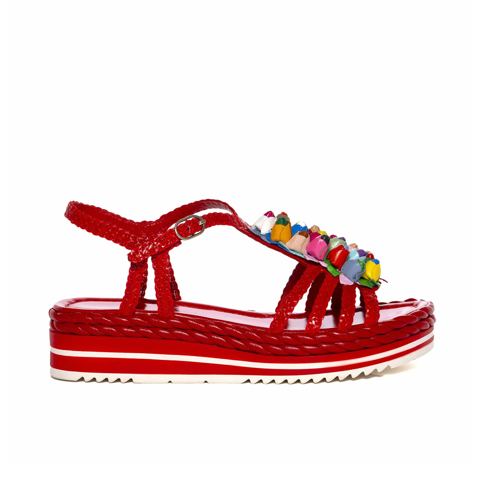 SANDALIA PLATAFORMA MILAN CEREZA
