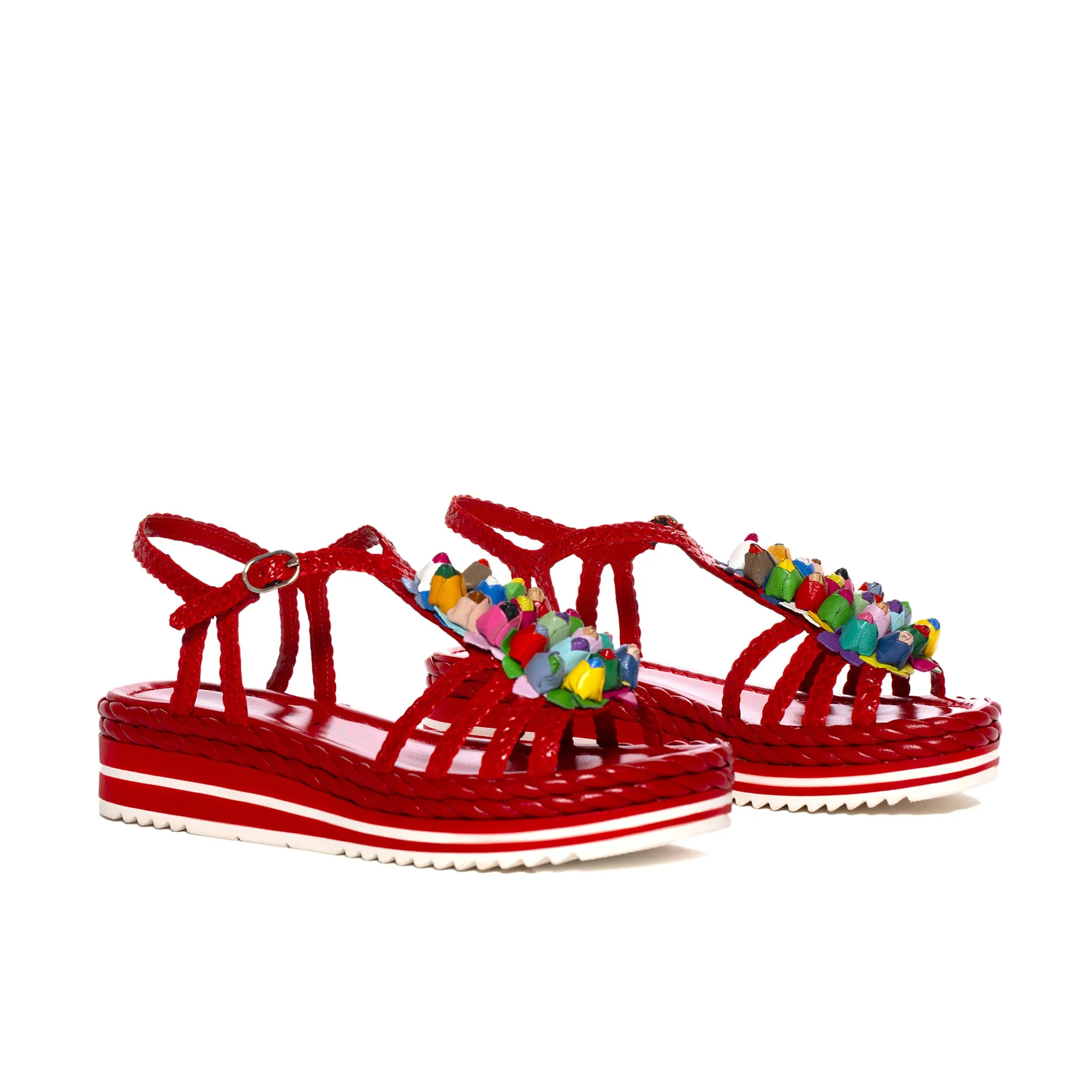 SANDALIA PLATAFORMA MILAN CEREZA