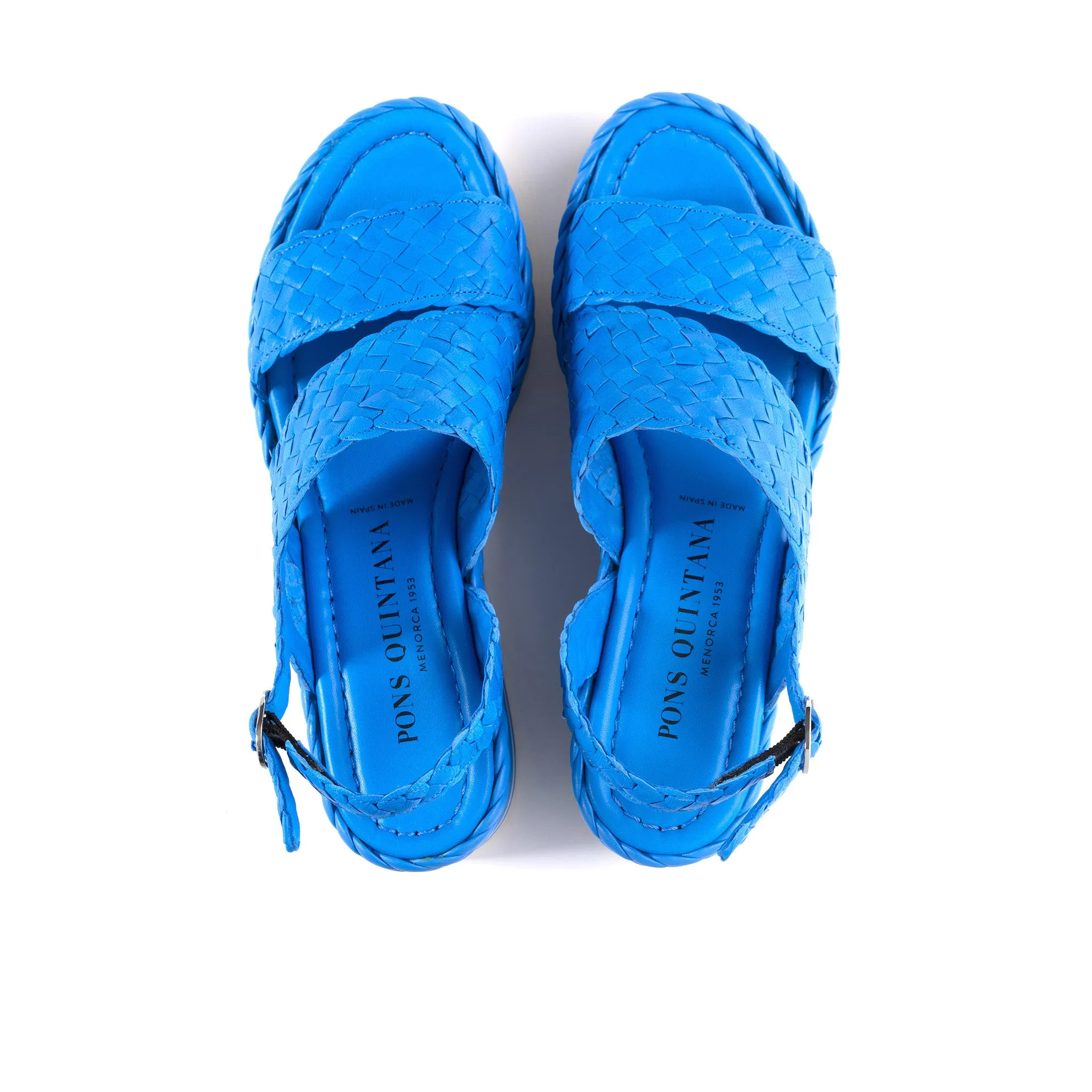 SANDALIA PLATAFORMA PADOVA WET COBALT