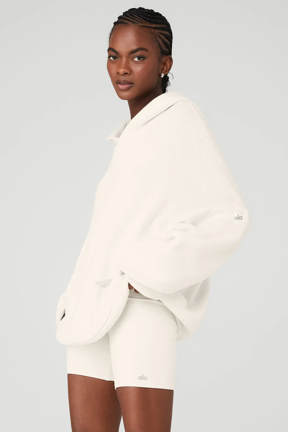 SCHOLAR HOODED SWEATER  IVORY