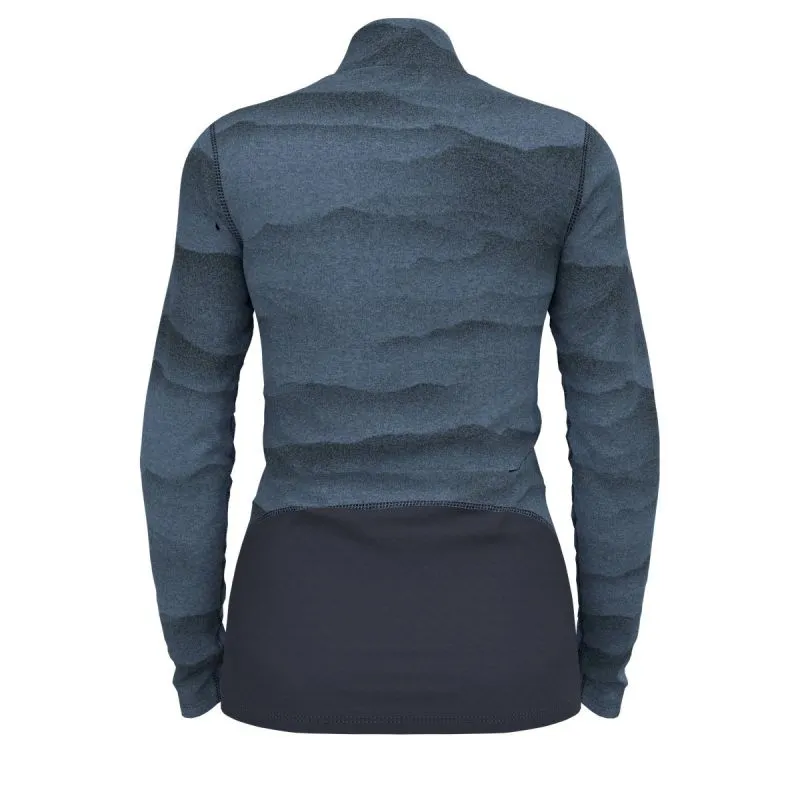 TOP TéCNICO ODLO BL TOP CUELLO TORTUGA L/S MEDIA CREMALLERA WHISTLER (FOLKSTONE GRAY  INDIA INK) MUJER