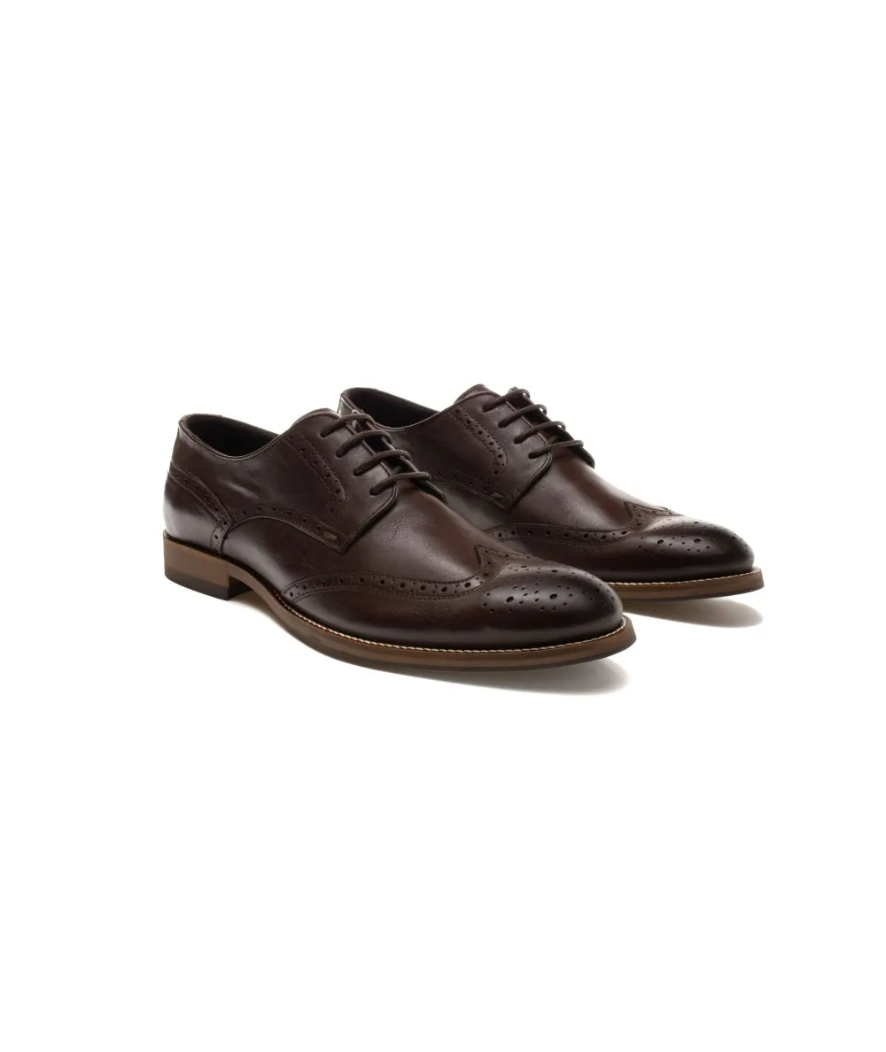 Zapato Formal Tipo Oxford En Cuero